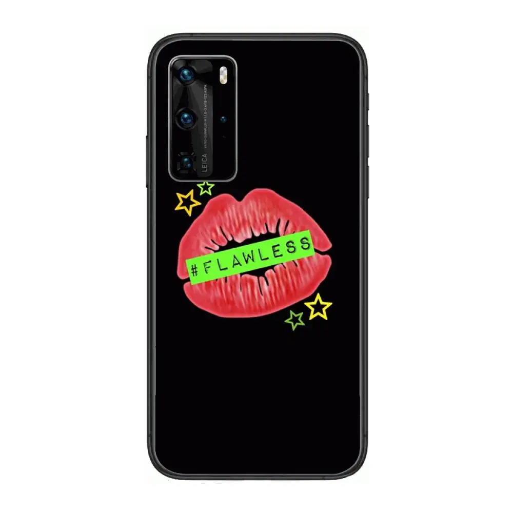 

Luxury fashion fashion FLAWLESS Phone Case For Huawei P 40 30 20 10 9 8 Lite E Pro Plus Black Etui Coque Painting Hoesjes comic