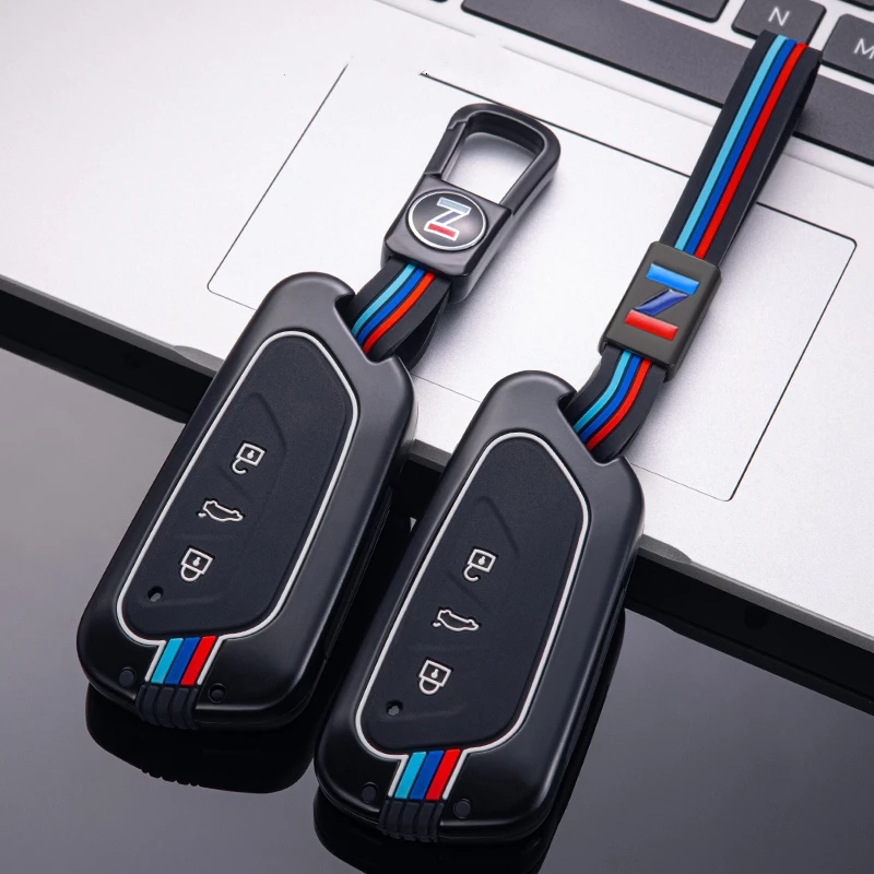 

Zinc Alloy Car Key Cover Shell For Golf 8 Mk8 2020 Skoda Octavia 3 Buttons Smart Keyless Remote Control Cases Keychain Holder