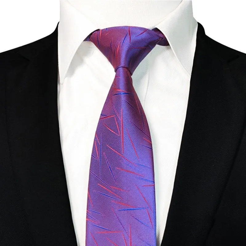 

8cm Classic Tie for Man Silk Tie Red Blue Solid Plaid Dots Business Neck Ties for Men Suit Cravat Wedding Party Necktie