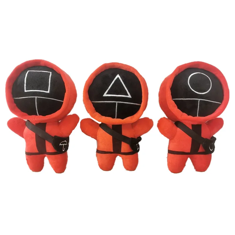 

20/30/35CM Squid Game Doll Print Red Guardian Plush Doll Kawaii Funny Cartoon Squid Games Character Toys Halloween Toy Kids Gift