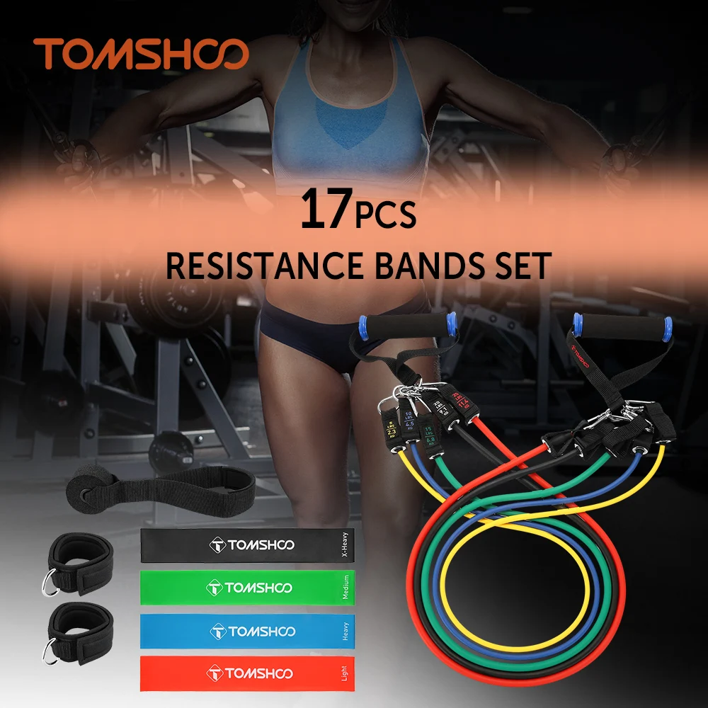 

17Pcs Fitness Rubber Bands Resistance Bands Set Workout Home Elastic Band Sports Exercise Bands Pilates Fitness Gym Equipment