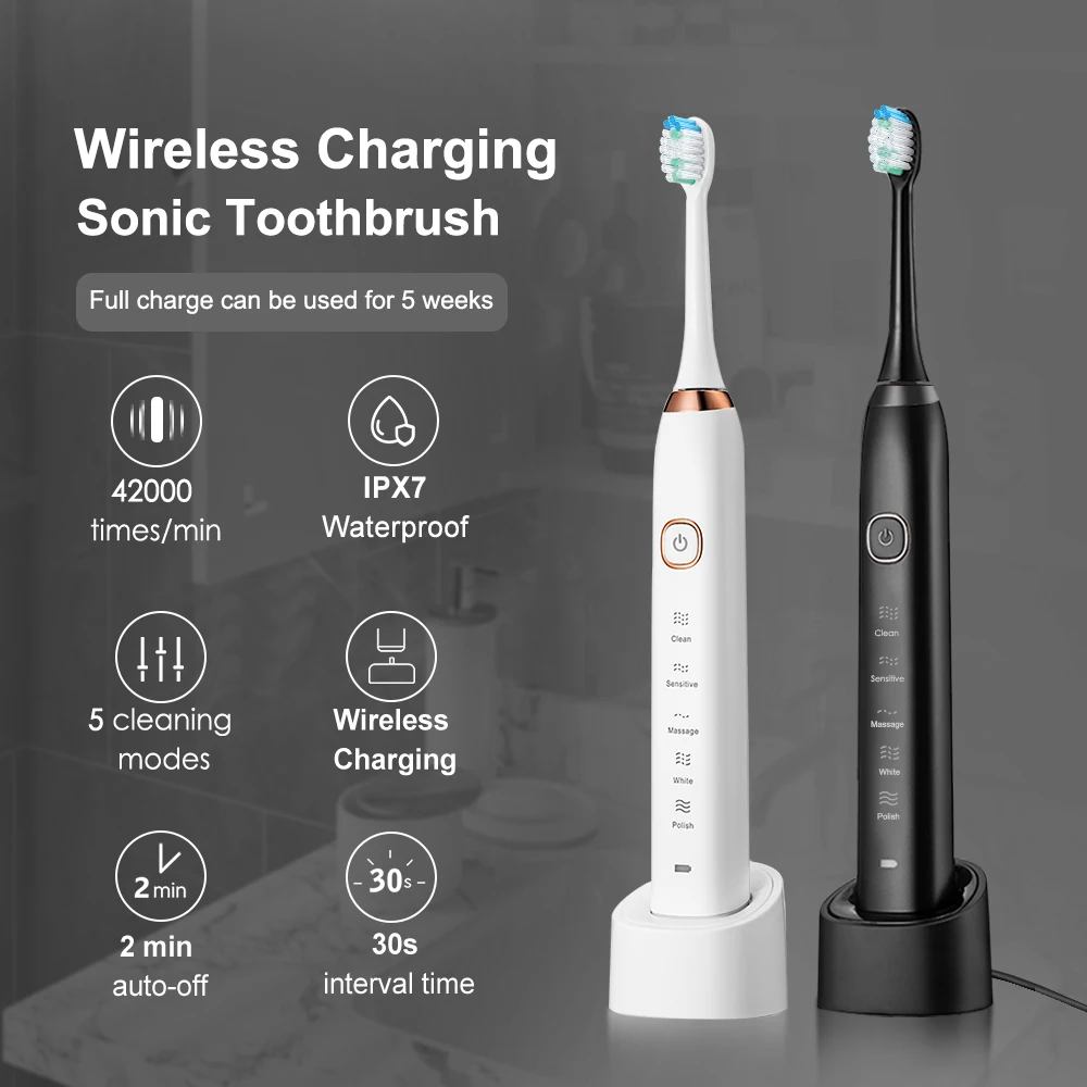 

Sonic Electric Toothbrush Electr Ultrasonic toothbrush tooth brush adult electronic portable rechargeable teethbrush for adults