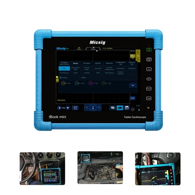 

Портативный автомобильный осциллограф зажигания ATO1104 Micsig 100 МГц 2/4CH