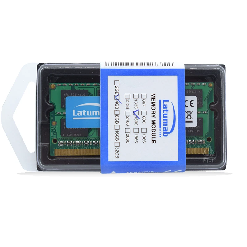 Latumab 4 ГБ 8 DDR3L1600mhz PC3L 12800 память для ноутбука SoDimm Память Ram 204 Pins Высокое качество