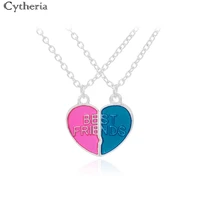 best friends bff necklaces for 2 heart candy color bestfriend necklace cute friendship keepsake gift for girls children jewelry