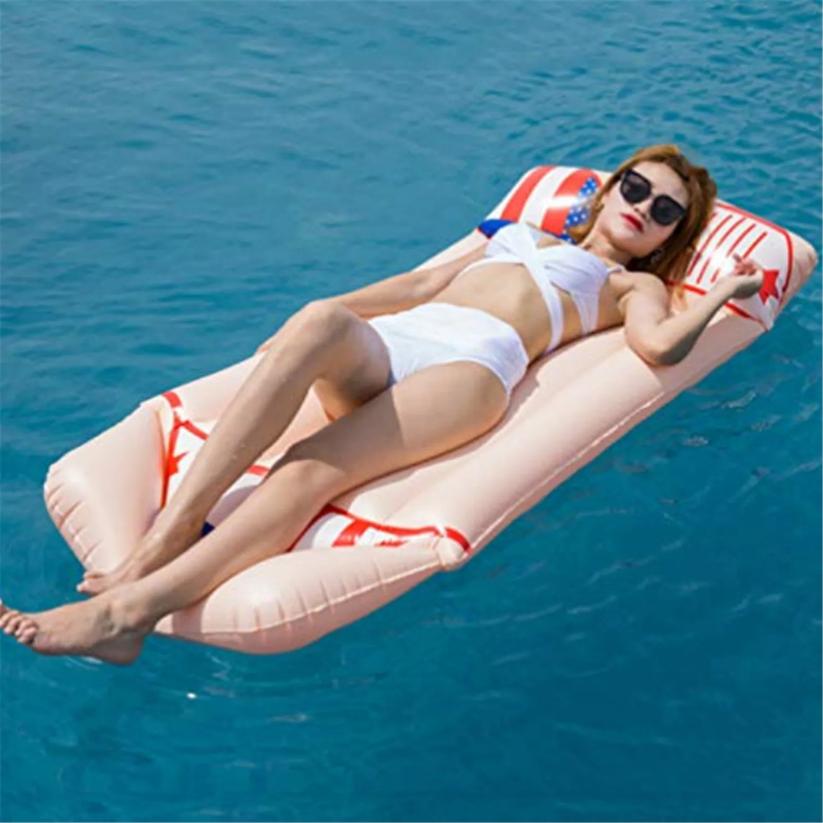 

Inflatable Floating Bed Heavy-duty Swimming Air Cushionc Swimming Pool Inflatable Bikini Floating Bed Floating On Water