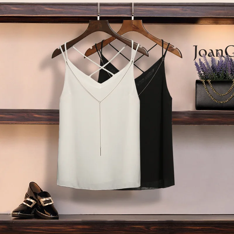 Женская майка женские майки-топы белого цвета женская летняя топ с бретелькой