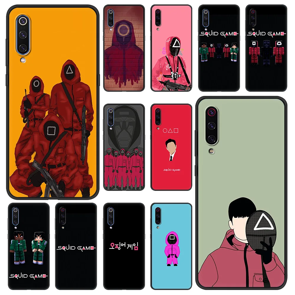 

game squid Shockproof Phone Case for Xiaomi Poco F3 X3 NFC M3 Mi 9T 11 Note 10T Pro Lite 5G Luxury Silicone Cover Coque TPU Bag