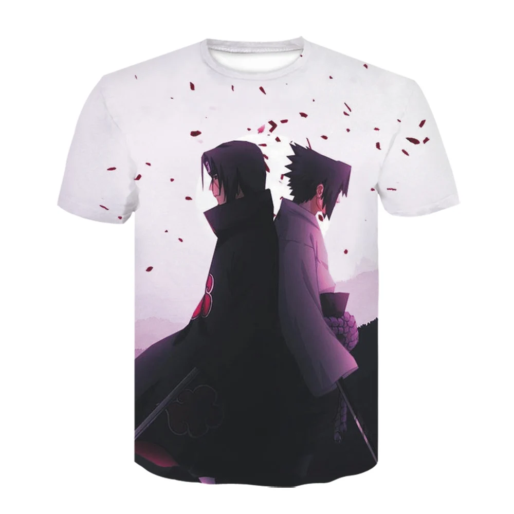 Аниме Наруто футболка Учиха Саске Akatsuki Uchiha Itachi Shuriken Uzumaki Naruto BORUTO Косплей Костюм