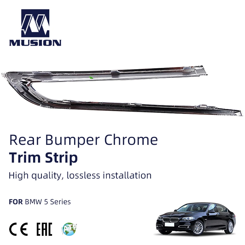 Auto Exterior Accessory F18LCI Car Rear Bumper Chrome Strip Fit For BMW 5 Series From Musion | Автомобили и мотоциклы