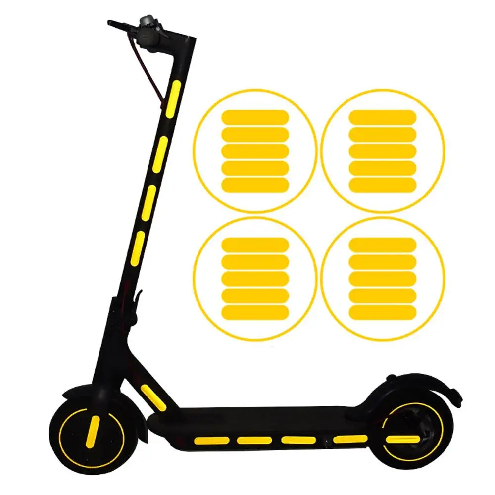 

4Pcs/set For Xiaomi Mijia M365 Pro Electric Scooter Reflective Sticker Reflector For Safety Night Riding Cycling Scooter Parts