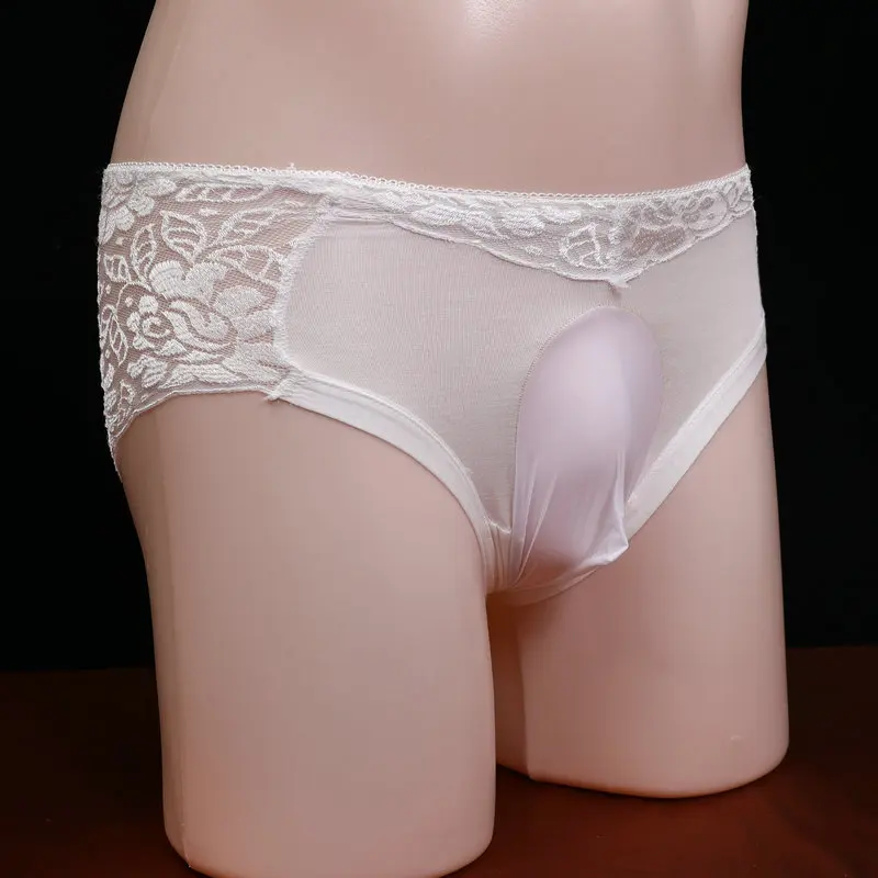 Кружевное Прозрачное нижнее белье для мужчин соблазнительные Трусы-стринги