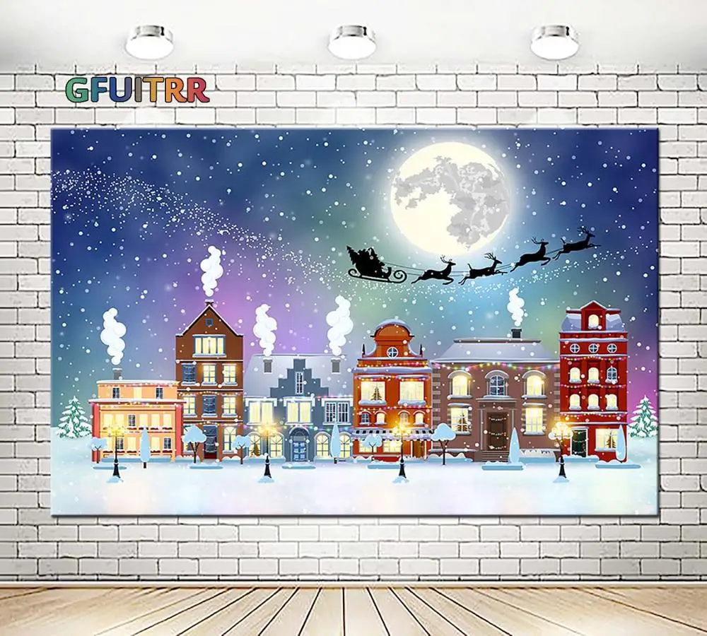 Рождественские украшения GFUITRR фон для фотосъемки с изображением отца Христа кедр