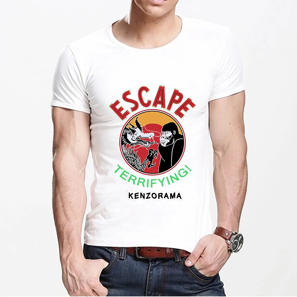 Маунтшарп побега гориллы Дракон футболки текст Мужская футболка забавная летняя