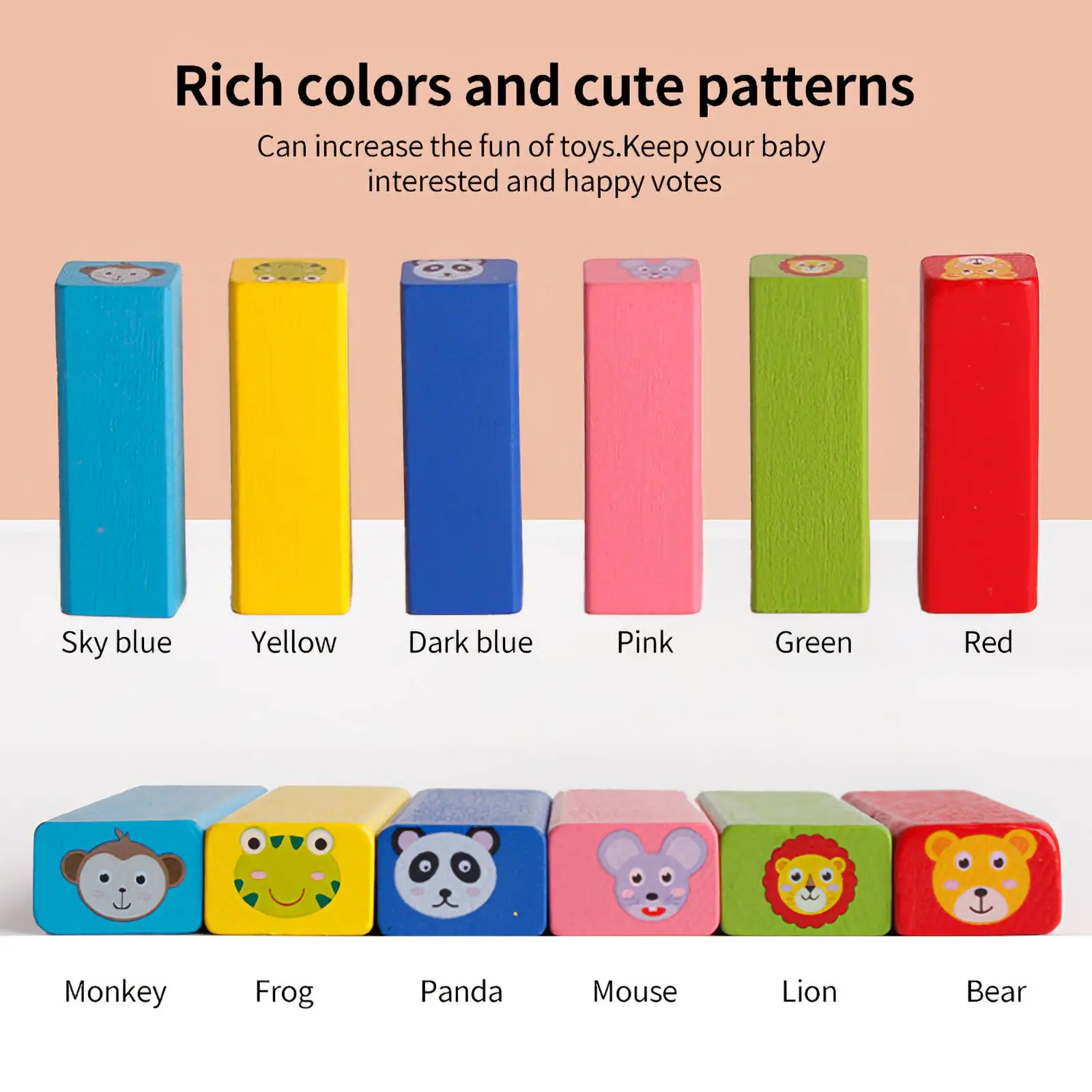 

Wooden Montessori Educational Jenga Building Blocks Tower Toy Children Brain Brick Game Kids Party Balance Game Domino Block Toy