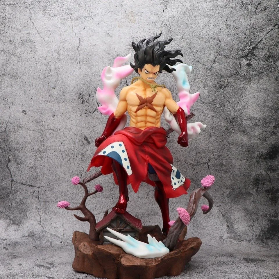 

One Piece 35cm GK Monkey D Luffy Anime Action Figure Gear Fourth Snake Form Battle Statue Decorations Collection Children's Toy