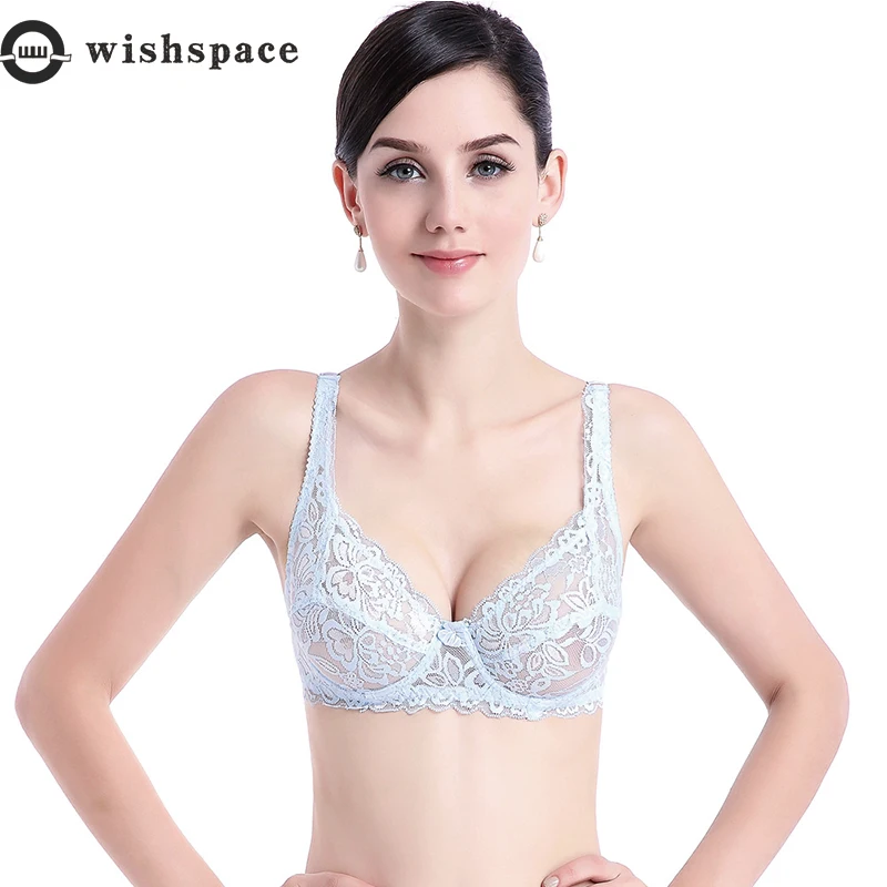 

2021 New Sexy Ultra-thin Without Sponge Transparent Underwear Lace Underwear Comfort Rims Multicolor Ladies Bra