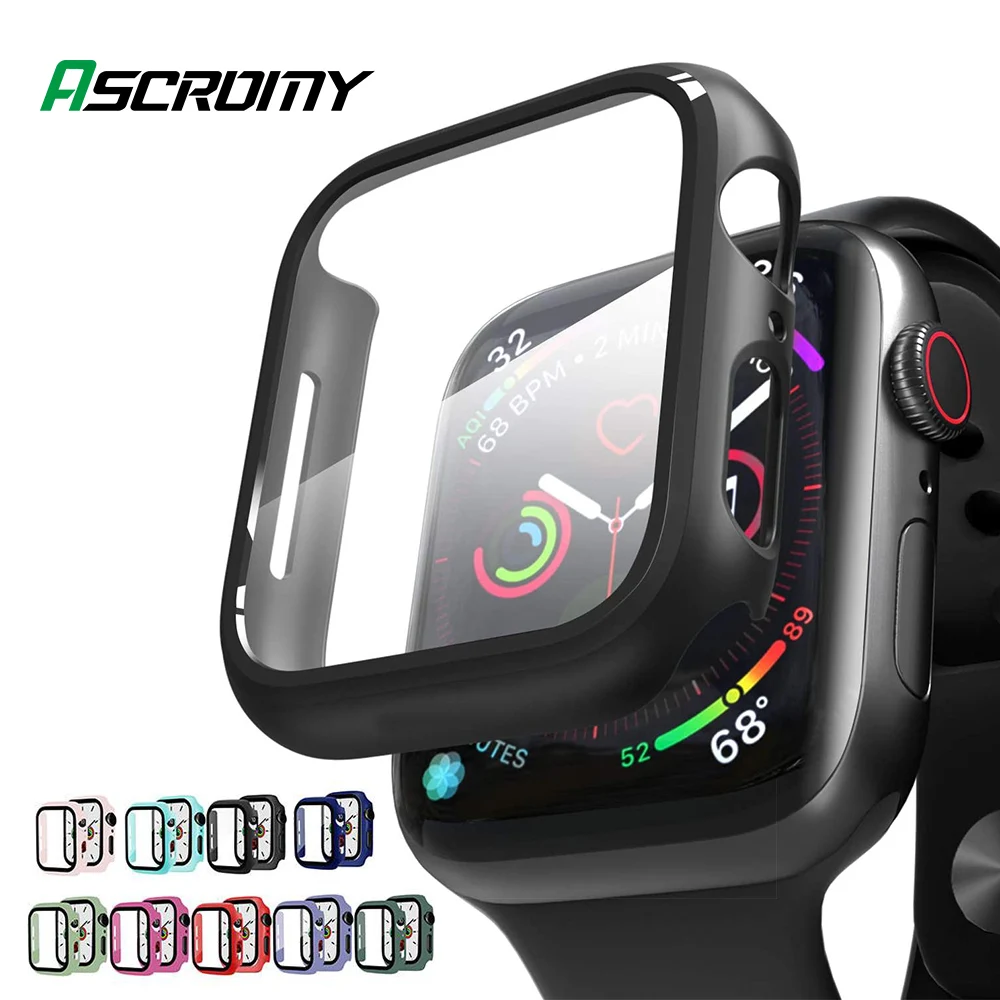 Полное покрытие для Apple Watch Series 6 5 4 3 2 1 SE iWatch бампер жесткий чехол Защитная