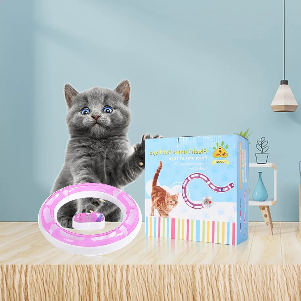 Интерактивный трек для кошек и мяч игрушки питомцев тренировочный котят игрушка