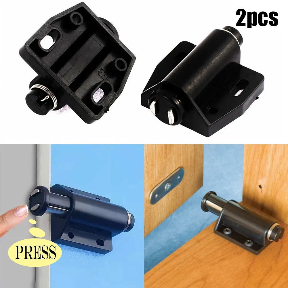 

2pcs Cabinet Catche Push To Open Magnetic Drawer Cabinet Doors Latch Catch Touch Kitchen Cupboard Catches