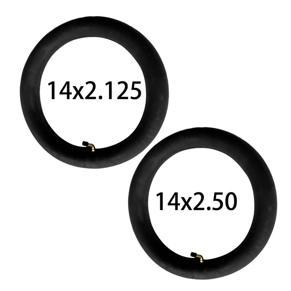 

14x2.125/2.50 Butyl Rubber Inner Tube With A Bent Valve Stem For Electric Bicycle E-Bike Tires Electric Scooters Parts Accessory