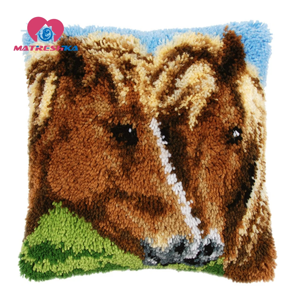 Ковер вышитые подушки крюк карабин Подушка сделай сам перекресная строчка