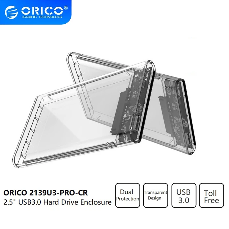 

Внешний твердотельный накопитель ORICO 2139U3, 2,5 дюйма, USB, SATA