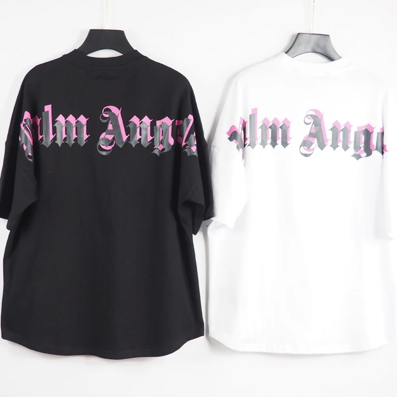 

Palm Angels 21SS Letter Logo Short Sleeve Round Neck Men Women T-Shirt, Unisex, Lovers, Couple Style, Cotton,Boyfriend Gift2066