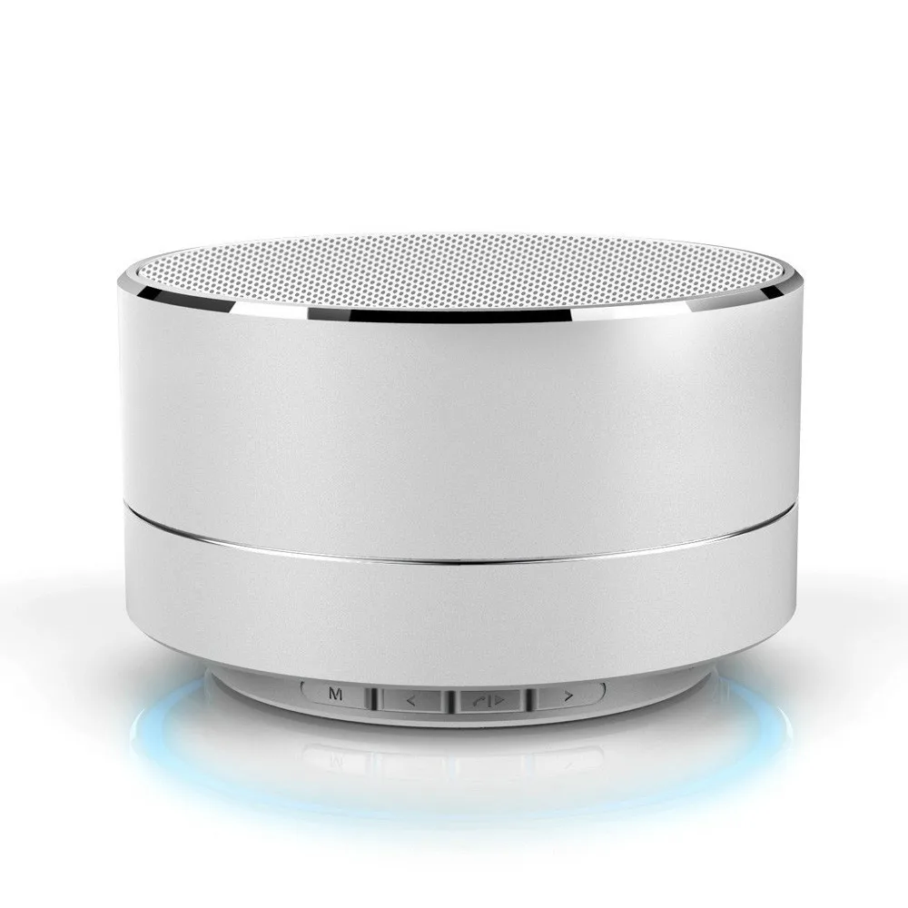 Модный Bluetooth динамик металлический беспроводной портативный мини с микрофоном