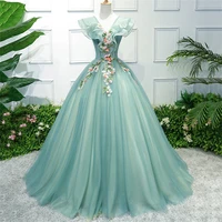 green quinceanera dress elegant v neck party prom ball gown luxurious evening formal dresses women