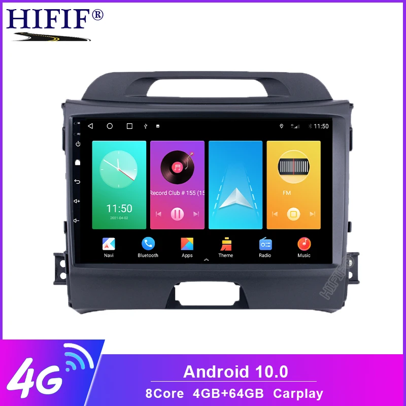 2.5D+IPS DSP Car Radio Multimedia DVD Player Android 10 navigation for KIA Sportage 2011-2015 recorder stereo headunit Gps | Автомобили и