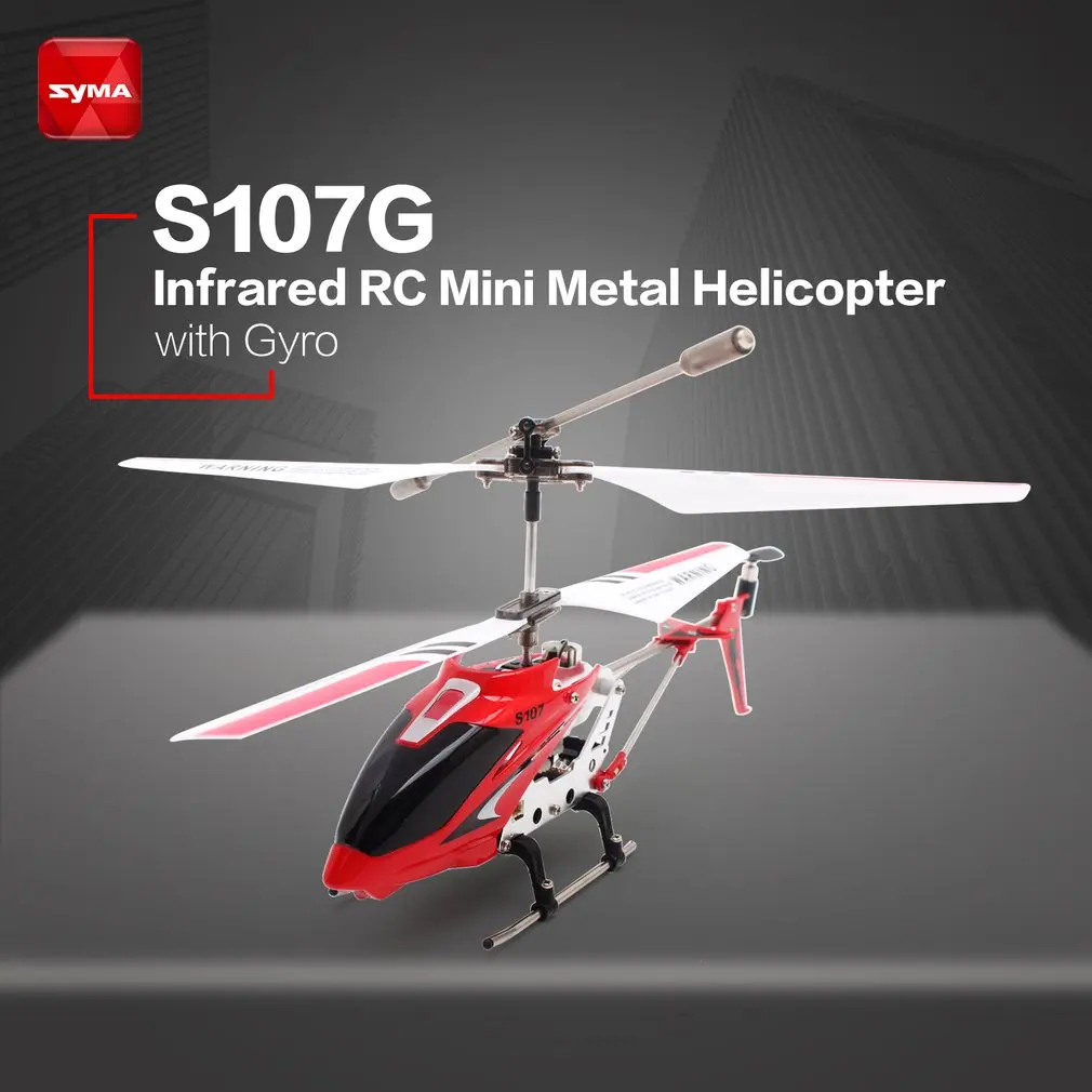 Syma S107G Радиоуправляемый Дрон гироскоп металлический инфракрасный радиоприемник 3CH Мини вертолет Радиоуправляемый Летающий беспилотник игрушки подарок RTF для детей