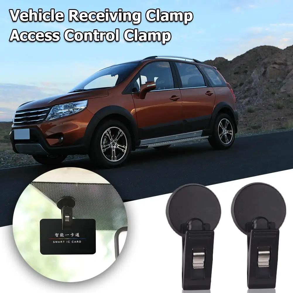 

1 Pair Durable Car Clips Wear-resistant Solid Car Window Mount Suction Cap Clips Removable Holder for Ticket Towel