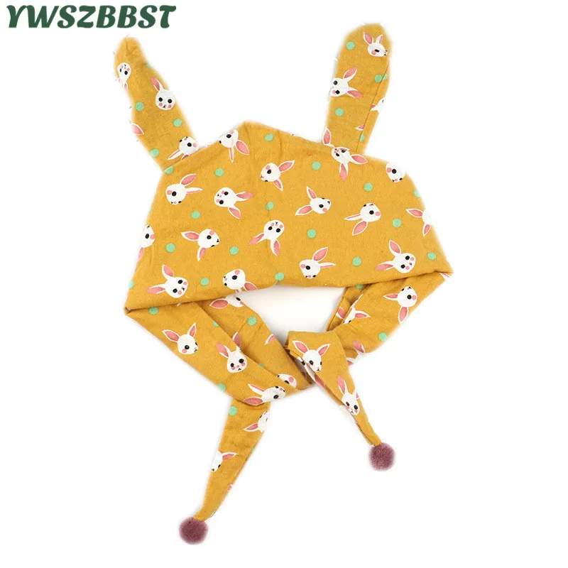 

Новый весенний треугольный шарф для маленьких девочек, милый шарф с ушками, осенне-зимняя шаль для маленьких мальчиков, Детские хлопковые в...