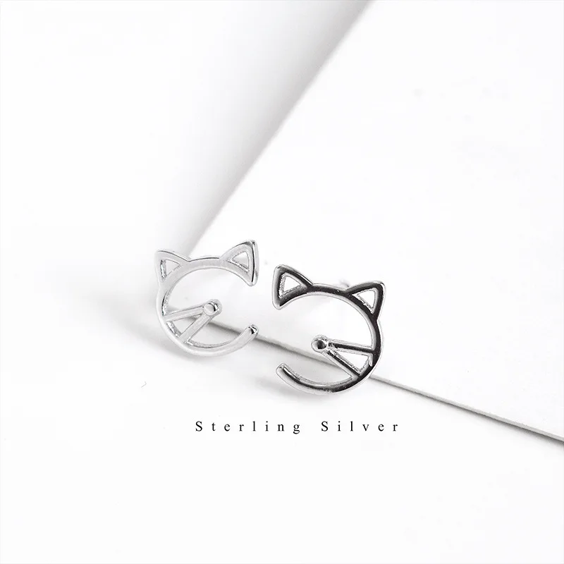

La Monada Cat Stud Earrings For Women Silver 925 Minimalist Fine Women Earrings In Jewelry Stud Earrings 925 Sterling Silver
