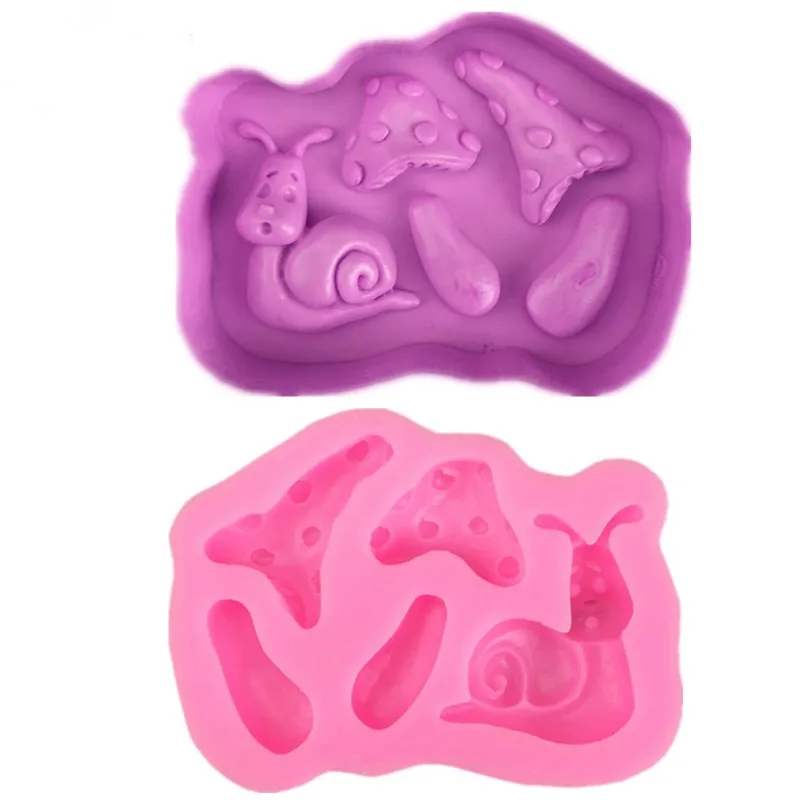 

3Pcs/set mushroom shaped silicone mold mushroom cake mold vegetable candy chocolate candy mold French dessert cake decoration