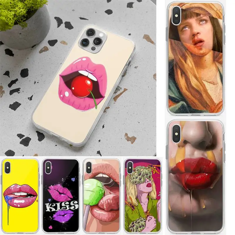 

Fashion Woman Lips Phone Case For Mobile Phone For Samsung S8 S9 S10 Plus S20 A71 For IPhone 11 12 13