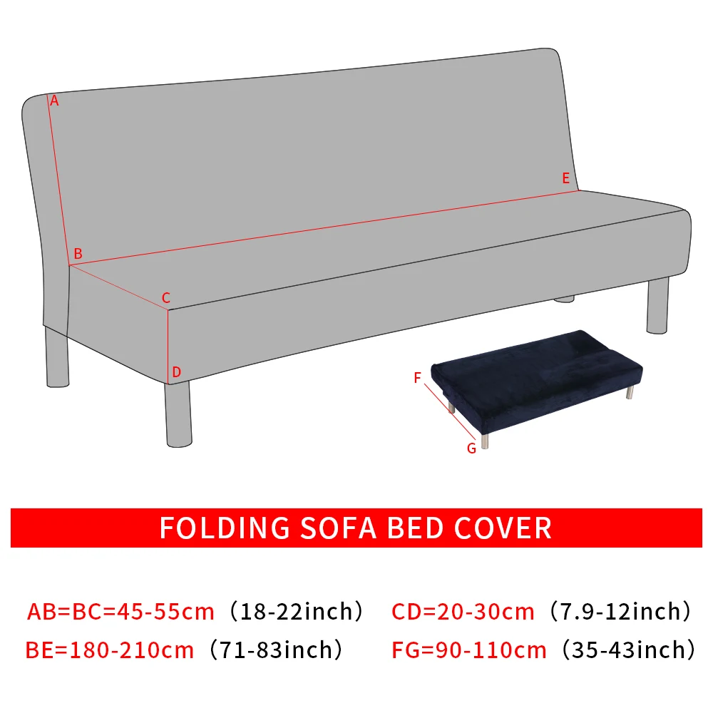 Spandex Elastic Armrest Sofa Bed Cover All-inclusive Folding Multiple Styles Armless Protector | Дом и сад