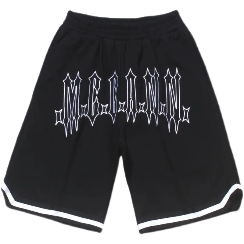 

2021 Summer Retro Street Embroidered Printed Mesh Shorts Men Fashion Brand High Streetwear Casual Shorts