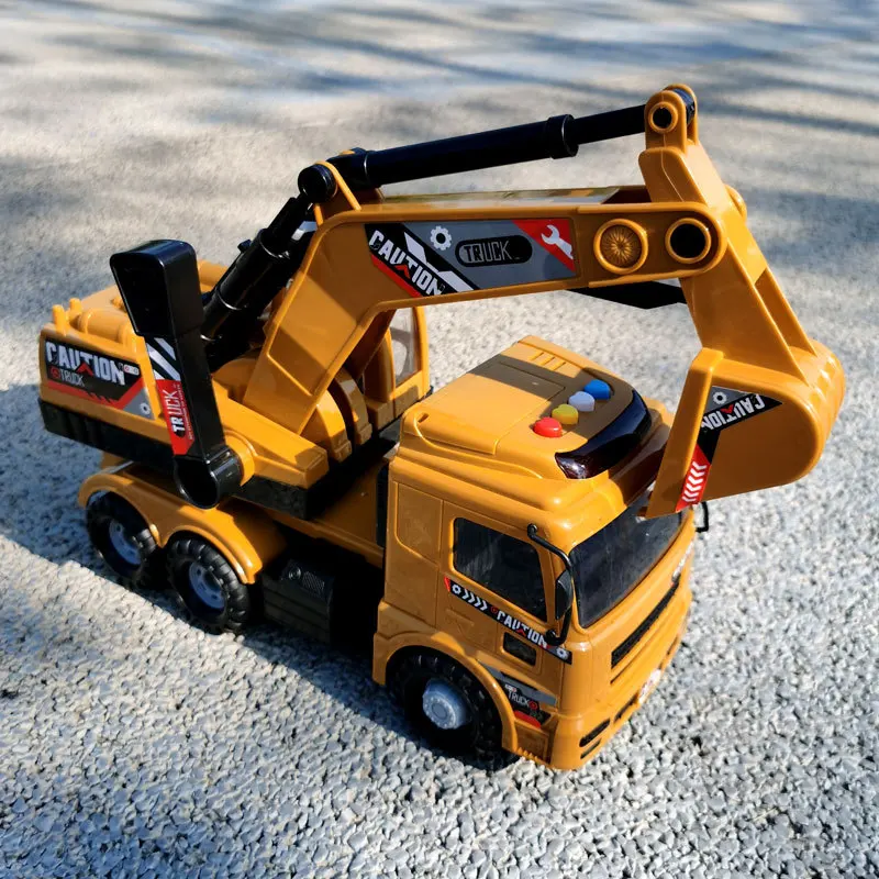 Большой размер Инженерная техника грузовик литой автомобиль экскаватор кран