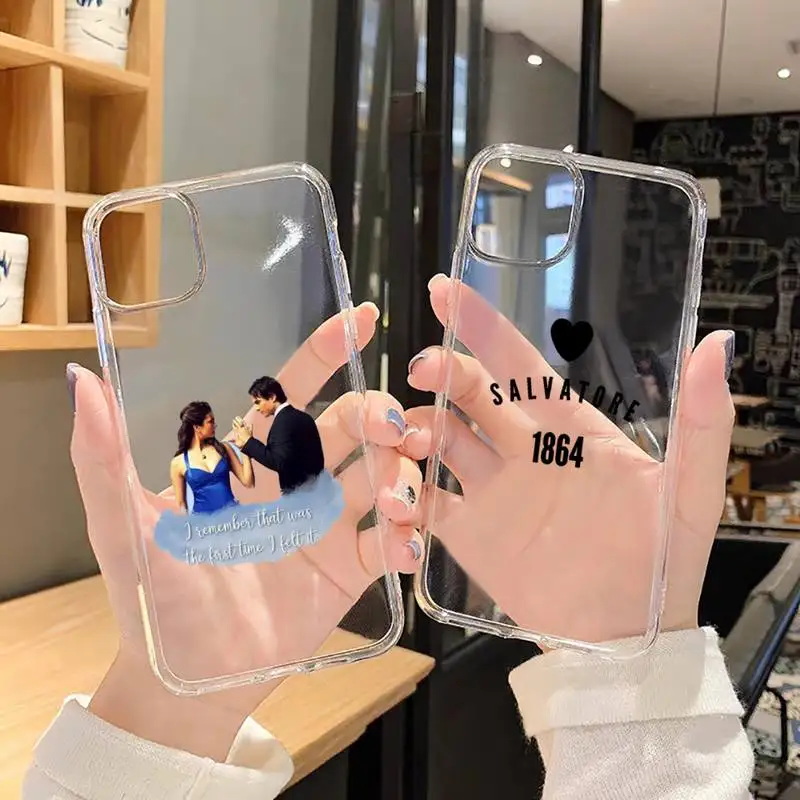 

The Vampire Diaries Phone Case For iphone 13 12 11 8 7 plus mini x xs xr pro max Transparent soft
