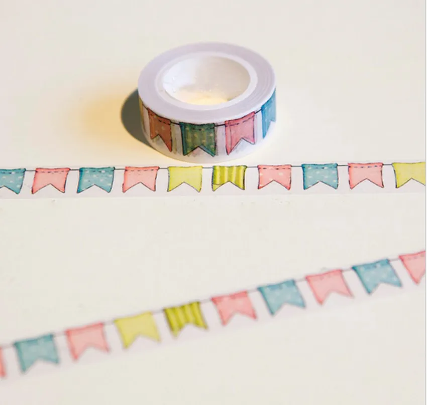 1x Colour Flag Washi Tape DIY Decoration Scrapbooking Masking adhesive For Sticker Photo Album | Дом и сад