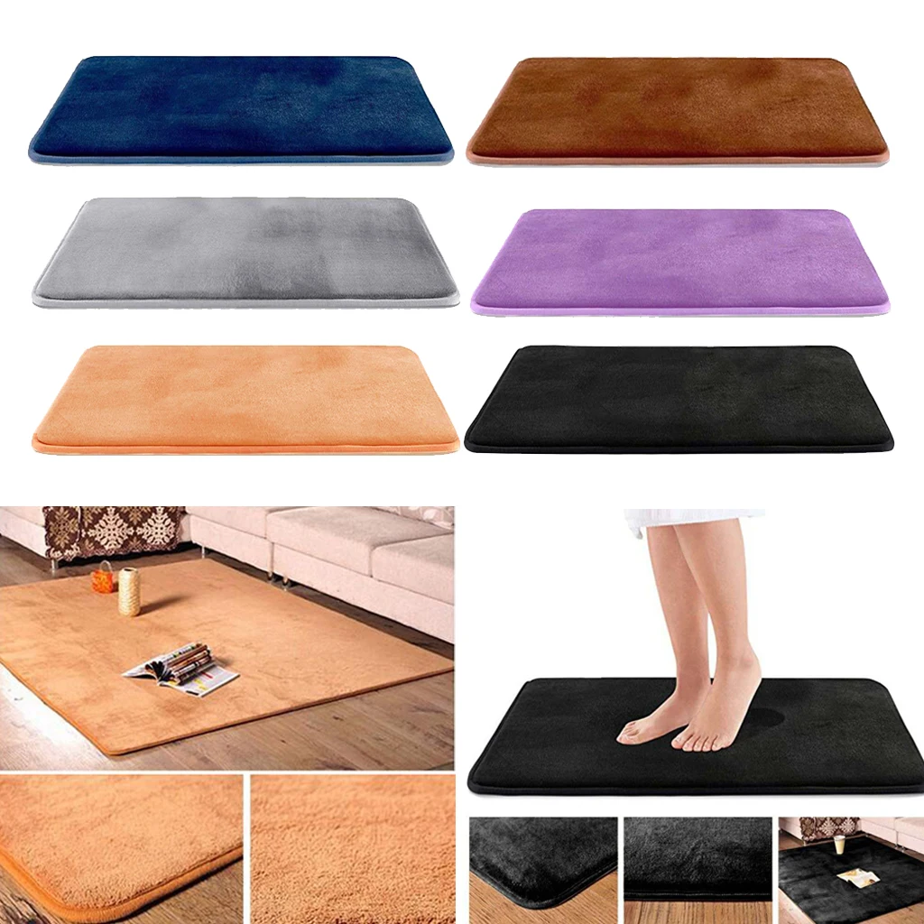 

Memory Foam Bath Mat Non Slip Absorbent Rug Machine Washing, 40x60cm / 50x80cm