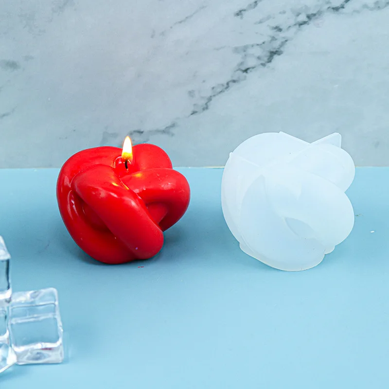 

Silicone Candles Mold Ball of Yarn Geometric Knot Rope Resin Soap Scented DIY Candle Make Wax Mould Supplies Home Decor