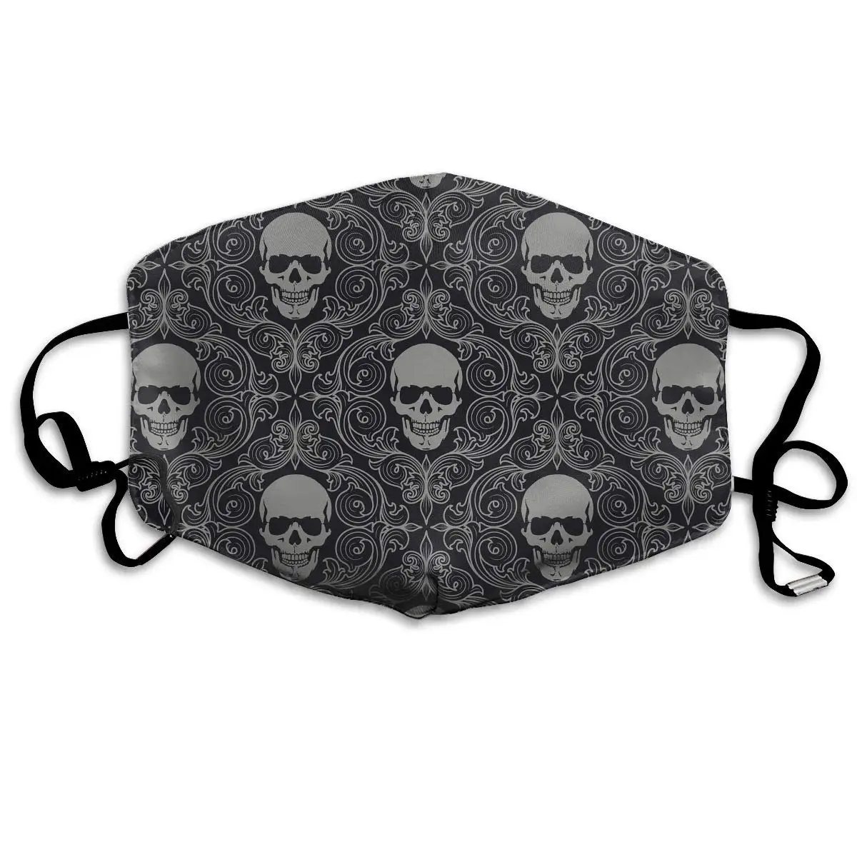 Маска для лица унисекс с принтом крутой череп бесшовная из полиэстера против