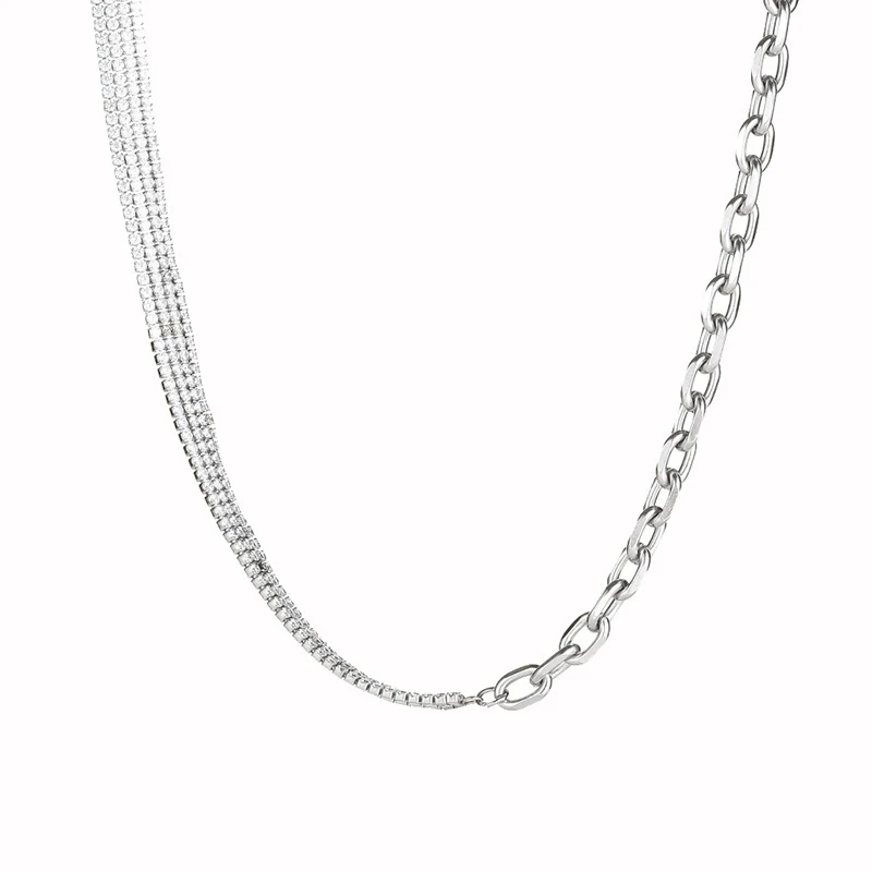 

Fashion crystal stainless steel short chain women's charm clavicle chain charm jewelry accessories