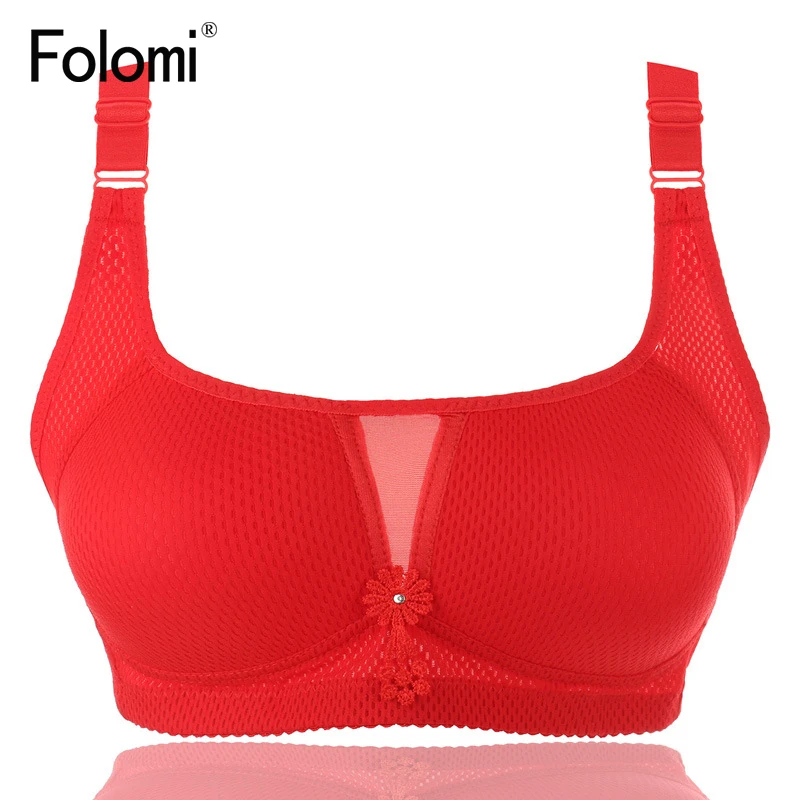 Женский хлопковый бюстгальтер Bralette с дышащей сеткой без косточек идеальным