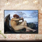 Картина на холсте павший Ангел от Александра Кабанеля, картина маслом на холсте, постер на христианскую религию, настенное искусство, домашний декор