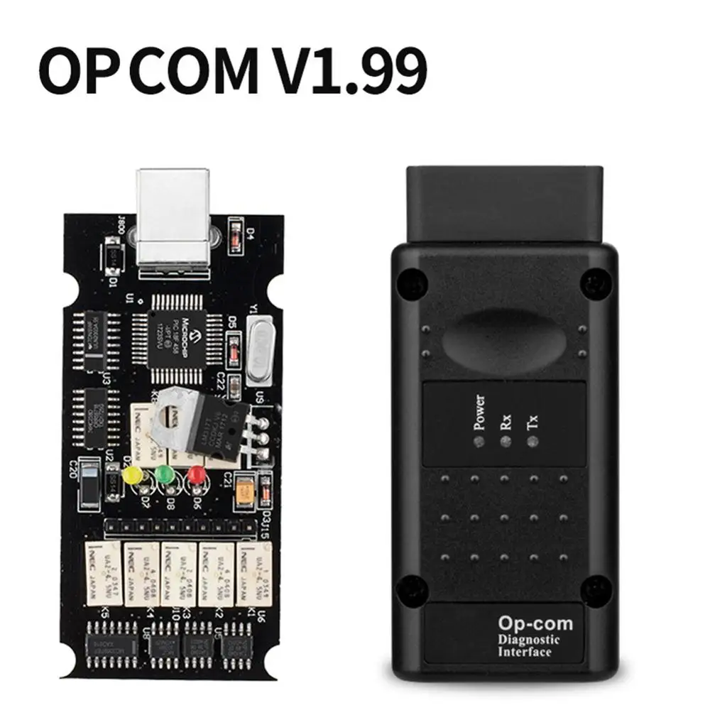 Автомобильный диагностический инструмент V1.99 с PIC45K80 FTDI OBD2 автомобильный для Opel