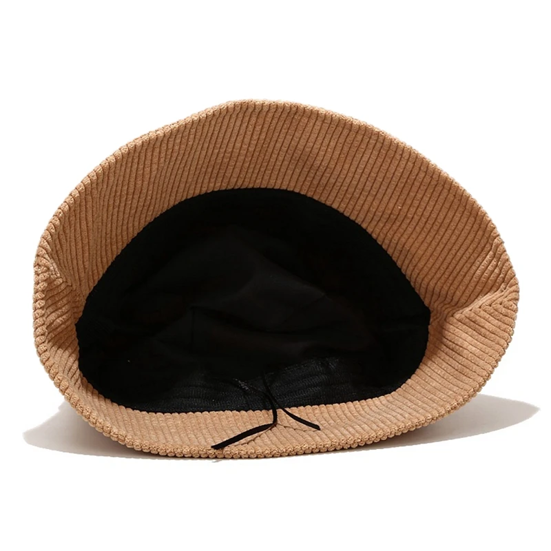

Fall Winter Corduroy Bucket For Ladies Hat Outdoor Panama Harajuku Fishing Bucket Hats for Female Male Unisex Casual Cap